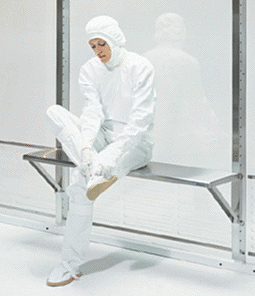 304 stainless steel benches and shelves provide the optimal cleanroom work, storage, or seating surface