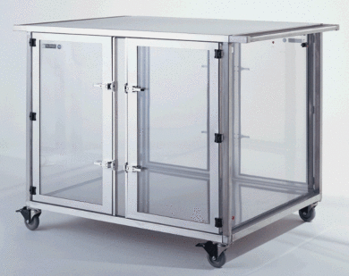The Large Capacity Desicart is a single chamber, mobile desiccator for work in a low humidity environment, on the go.