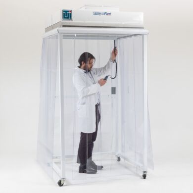 HEPA-filtered FFU coverage provides ISO rated mini-cleanroom environment  |  1870-03B displayed