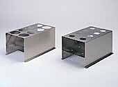 Stainless steel racks hold RapidVap tubes upright  |  6922-86 displayed
