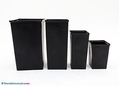 Removable plastic liner allows for easy disposal of waste all together, comes in various sizes