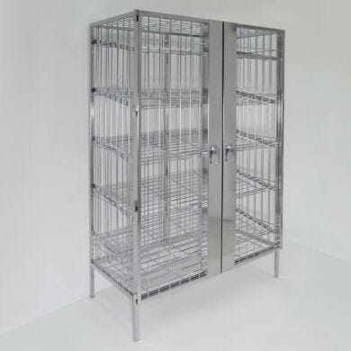 Stainless steel security storage cabinet with a 40 (20 mm) wafer box capacity  |  6012-71 displayed