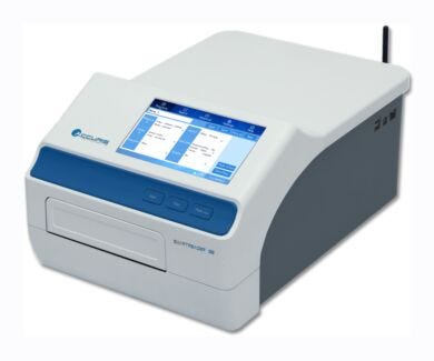 SmartReader 96 with a 7” touchscreen interface displays plate layout, measurement results and graphical layouts: easy-to-use and ideal for COVID-19 research  |  