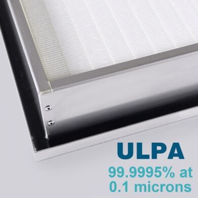 Room-side removable (RSR) ULPA filter with stainless steel frame. Allows filter to be quickly removed without dismantling FFU from the ceiling | 