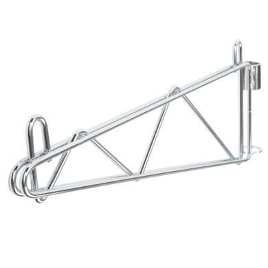 Super Erecta Stainless Steel Post-Type Wall Mount 18 Inch Shelf Support