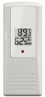Thermo-Hygrometer; Wireless, LCD, 8-Channel, with Remote Sensor 5401-34