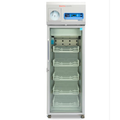 11.5 cu. ft. EnergyStar and GMP Clean Room compliant model for pharma and vaccine storage detects usage patterns; shown with optional chart recorder  |  