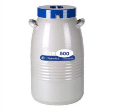 6.4L LN2 capacity TW CXR500 Vapor Shipper with replaceable adsorbent complies with IATA regulations; static hold time 11 days, evaporation rate 0.64 L/day  |  6901-24 displayed