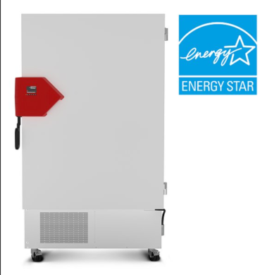 Energy-efficient 24.7 cu. ft. UFV Ultra-Low Temperature Freezer by BINDER with R-290 and R-170 with detachable inner doors and stainless steel interior  |  6707-96 displayed