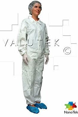 Cleanroom contamination control disposable coverall designed for extra roominess and comfort  |  5605-7