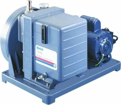 Welch Duoseal 1376 Vacuum Pump, Belt-Drive, 115V with 300 LPM Highvac  |  7906-22 displayed