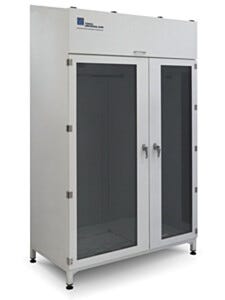 Large Steel Sloped Top Storage Cabinet wtih SDPVC Doors | 4101-20E-HD-220 displayed