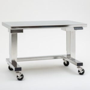 Fully enclosed adjustable height work station suited for critical environments. Electropolished finish optional. | 9605-34-E displayed