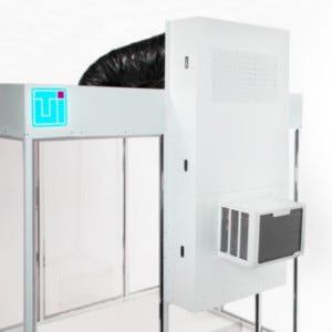 ValuLine® air conditioning unit connected to a cleanroom's fan filter units | 6600-14 displayed