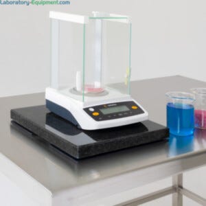 Granite vibration isolators are ideal for precision electronic weighing scales, and microscopes | 1580-20 displayed