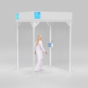 ValuLine® softwall modular cleanrooms make contamination control accessible and affordable, adapting to virtually any facility layout | 6600-66A-VL-0606 displayed