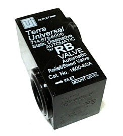 One way-valve continuously bleeds gas to relieve pressure and release moisture-laden air  |  1600-60A displayed