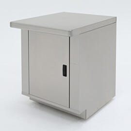 24" wide stainless steel base cabinet for cleanroom or laboratory use | 1725-01 displayed