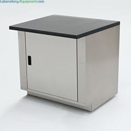 36" wide stainless steel base cabinet with epoxy table top; ideal for biochemistry labs and proteomic research | 1725-12 displayed