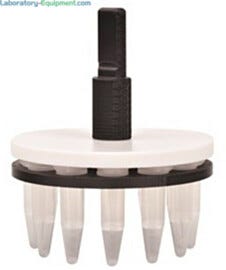 #451 holds 8 tubes (1.5ml polypropylene, Eppendorf tubes)  |  5323-48 displayed