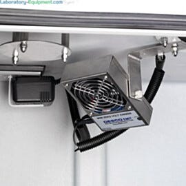 Circulates ionized air inside the glove box to neutralize static charge | 3643-29 displayed