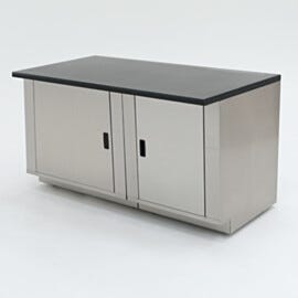 60" wide stainless steel base cabinet with epoxy table top; ideal for biochemistry labs and proteomic research | 1725-14 displayed