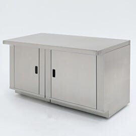 60" wide stainless steel laboratory base cabinet with 2 doors | 1725-04 displayed
