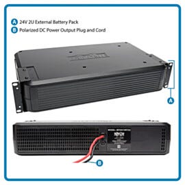 External 24V battery pack offers extended battery runtime when used with main tower UPS system  |  1529-99 displayed