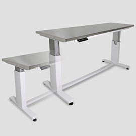 Reinforced stainless steel frame enchances lateral stability, ensuring a stable surface for benchtop equipment | 1521-45-E displayed