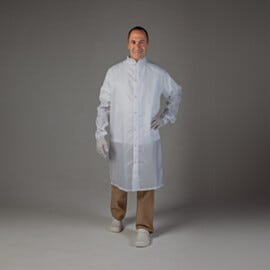 Cleanroom taffeta frock from Uniform Technology