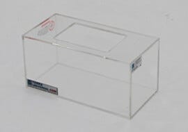 Acrylic Cleanroom Hat Dispenser  |  4950-99 displayed