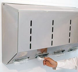 Bouffant Loaded 4 Chamber Dispenser | 4952-86-2-316 displayed