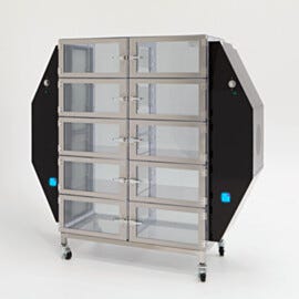 HEPA-filtered cabinet for curing and drying; 10 chambers, static-dissipative PVC | 6082-43A displayed