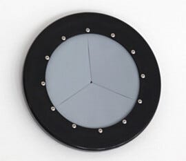 The self-closing Iris Port Adapter attaches to Terra's 10"-diameter glove port (order port separately)  |  1694-54 displayed