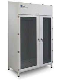 Large Steel Sloped Top Storage Cabinet wtih SDPVC Doors | 4101-20E-HD-220 displayed