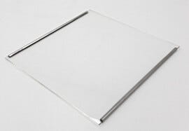 Shelf; Non-Perforated, Acrylic, 15" W x 22" D x 2" H, for Polyethylene DesiCart