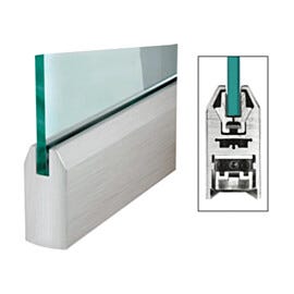 Stainless steel door rail system quickly installs without adhesives, holds steadfast; choose automatic-hands-free or concealed overhead/floor-mount closers  |  6712-80 displayed