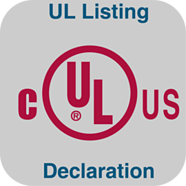 UL Listing Declaration for Laminar Flow and Fume Hoods