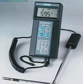 CompuFlow® Thermo Anemometer measures velocity, volume, temperature, and humidity without changing probes | 3302-00A displayed