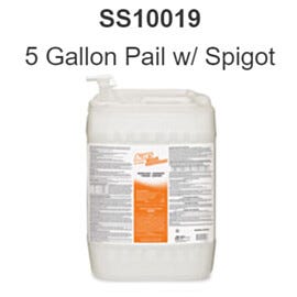 Broad spectrum 5-Gallon Alpet No-Rinse Quat Surface Sanitizer by Best Sanitizers for use with BSX Boot Scrubbers; NSF and EPA #SS10019  |  5608-39 displayed