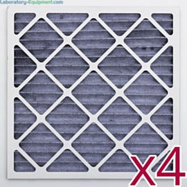 4 Pack of Activated Carbon Pleated Prefilters for odor and gas removal provides high efficiency for adsorbing odors and controlling airborne irritants | 6702-63 displayed