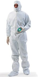 Disposable clearnoorm coverall.  |  1350-50 displayed