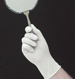 These Nitrile gloves are disposable, powder-free with textured fingers for improved dexterity  |  1674-13 displayed