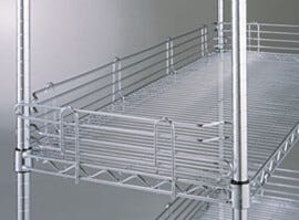Ledges prevent items from protruding or falling from shelves  |  1301-72 displayed