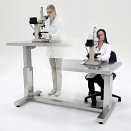 ErgoHeight® tables provide a 15" range of vertical motion; all-stainless steel construction for | 3504-00A displayed