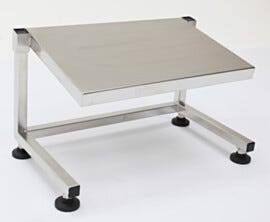 BioSafe® Foot Rest offers all-stainless-steel construction, height adjustability, and non-shedding leveling feet  |  2803-90 displayed