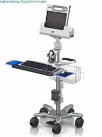 VHRS Adjustable Height Workstation for Motion C5 Tablet with Docking Station Computer Cart  |  9600-82A displayed