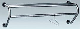 These wall mounted garment racks are perfect wherever cleanliness and space are critical concerns  |  5656-05 displayed