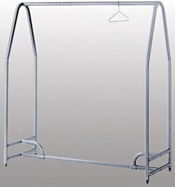 Electropolished Stainless Steel Free Standing Garmet Rack  |  5656-34 displayed