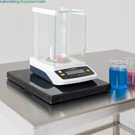 Granite vibration isolators are ideal for precision electronic weighing scales, and microscopes | 1580-20 displayed